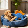 Soft dinosaur plush dog toy