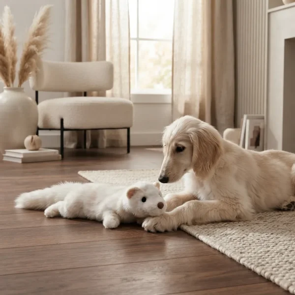 Goose Feather Squeaky Dog Chew Toy