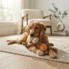 Monkey plush chew toy for dogs