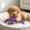 Purple Shark Squeaky Plush Dog Toy
