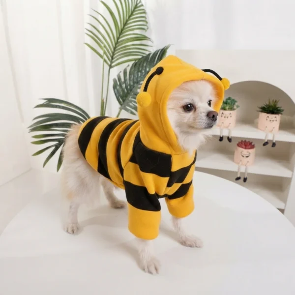 Bee design dog sweatshirt