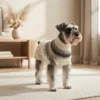 Cozy beige cable knit sweater for dogs