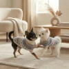 Beige striped sweater for dogs