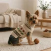 beige-turtleneck-knit-dog-sweater Beige Cozy Knit Turtleneck Dog Sweater