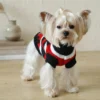 Black and red poker dog sweater