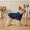blue-twisted-knit-pet-hoodie Blue Twisted Knit Dog Hoodie