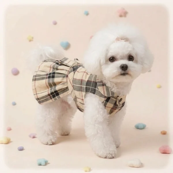 Boutique plaid dog dress