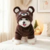 Brown bear design dog sweater