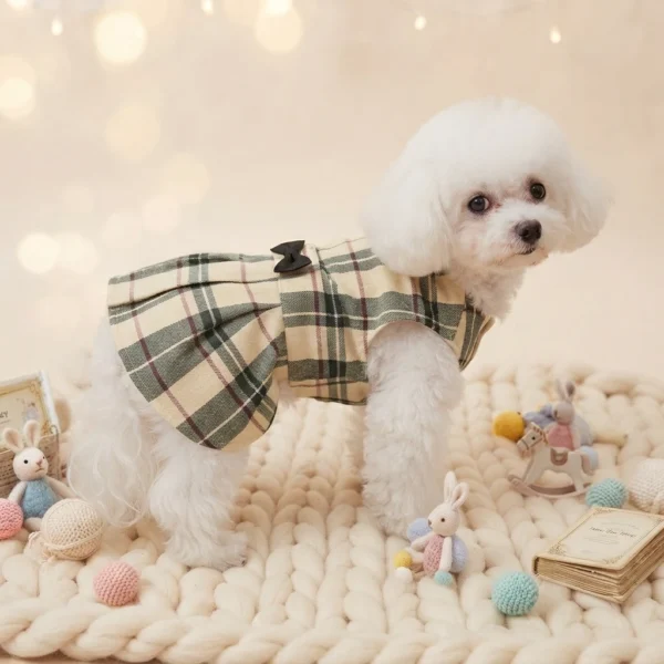 Classic plaid dog dress