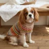coffee-nordic-knit-dog-sweater Coffee Nordic Striped Knit Dog Sweater