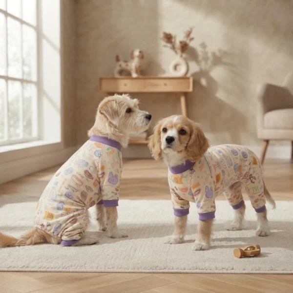 Dark violet dog pajamas sleepwear