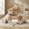 Dark violet printed pajamas for dogs