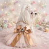 elegant-champagne-dog-dress Celeste Champagne Princess Dog Dress