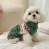 Gingerbread green Christmas dog sweater