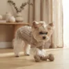 khaki-knit-dog-hoodie Khaki knit dog hoodie