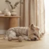 khaki-warm-knit-dog-hoodie Khaki Twisted Knit Dog Hoodie