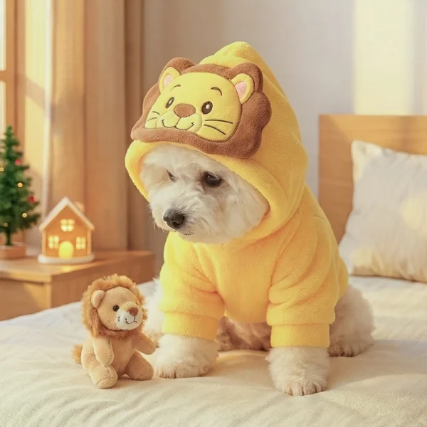 Lion costume dog hoodie