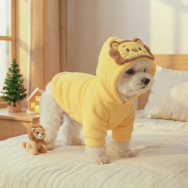 Lion inspired dog hoodie