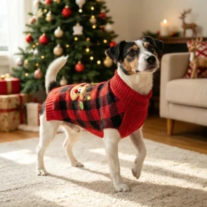 Noelle deer knit dog sweater