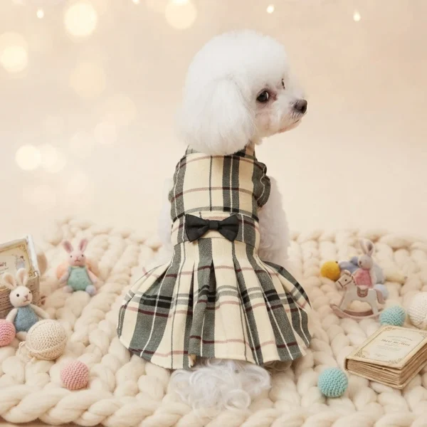 Plaid puppy dress