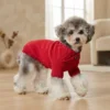 Red cable knit pet sweater