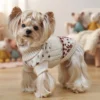 Red Aspen Snowflake Dog Sweater