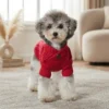 Red Cable Knit Dog Sweater