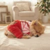 Warm red dog overalls