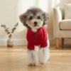 Red Cable Knit Dog Sweater
