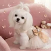 rhinestone-ribbon-princess-dog-dress Celeste Champagne Princess Dog Dress