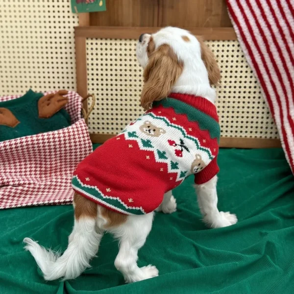 Ruby red holiday dog sweater
